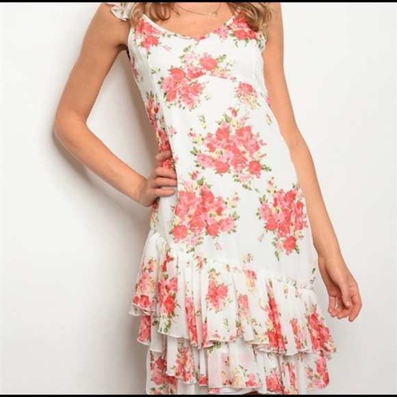 [Stunning Flirty] Floral Ruffled Dress - Picture 2 of 6